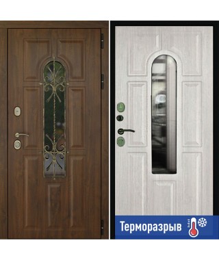 Входная дверь "ЛИОН" ТЕМНЫЙ ОРЕХ / АЛЬБЕРО БРАШ СЕРЕБРО ТЕРМО С ТЕРМОРАЗРЫВОМ Входная дверь "ЛИОН" ТЕМНЫЙ ОРЕХ / АЛЬБЕРО БРАШ СЕРЕБРО ТЕРМО С ТЕРМОРАЗРЫВОМ