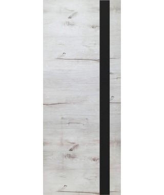 Дверь из экошпона ROYAL-2 Дуб Арктика (Черный лакобель)