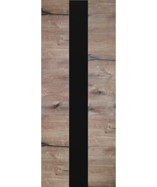 Дверь из экошпона ROYAL-3 Дуб Пацифика (Черный лакобель)