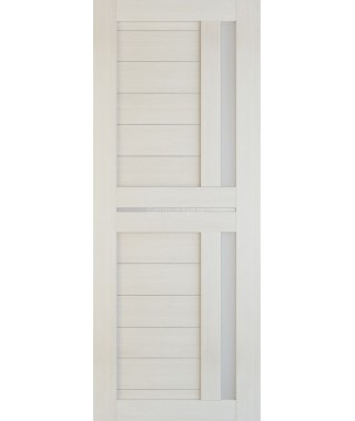 Дверь из экошпона Техно 9 Лиственница (белое стекло)
